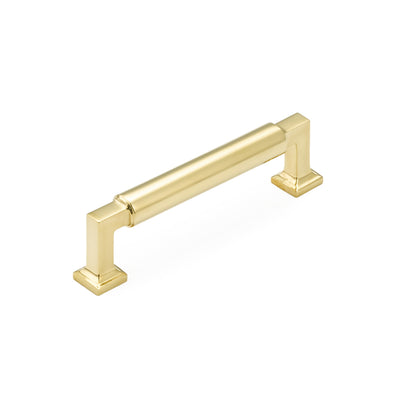 Schaub Haniburton 4" C-C Pull in Unlacquered Brass