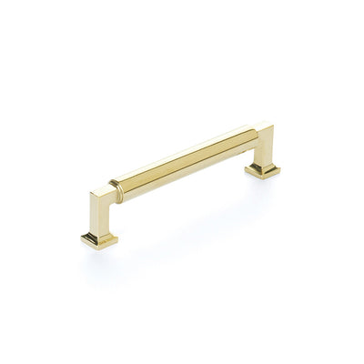 Schaub Haniburton 5" C-C Pull in Unlacquered Brass