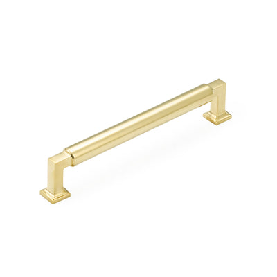 Schaub Haniburton 6" C-C Pull in Unlacquered Brass