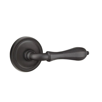 Emtek Octagon Lever with #12 Rosette in Flat Black Bronze