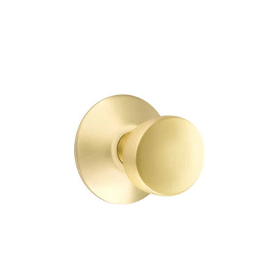 Emtek Laurent Knob with Modern Rosette in Satin Brass
