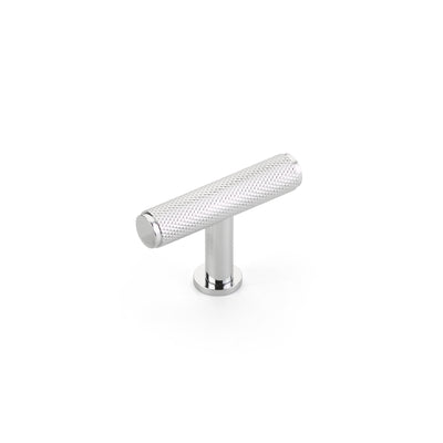 Schaub Pub House Knurled 2" Knurled T-Knob in Polished Chrome