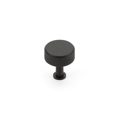 Schaub Pub House Knurled 1-1/4" Knurled Knob in Matte Black