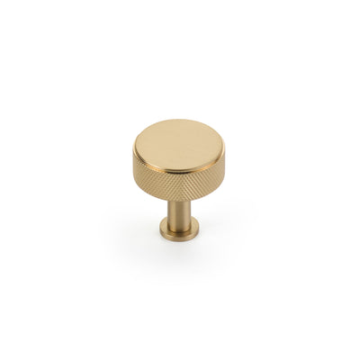 Schaub Pub House Knurled 1-1/4" Knurled Knob in Signature Satin Brass