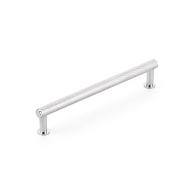 Schaub Pub House Knurled 6" C-C Knurled Pull in Polished Chrome