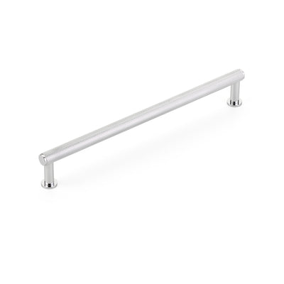 Schaub Pub House Knurled 8" C-C Knurled Pull in Polished Chrome