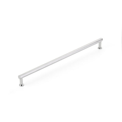 Schaub Pub House Knurled 12" C-C Knurled Pull in Polished Chrome