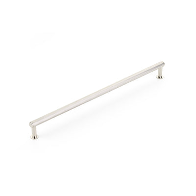 Schaub Pub House Knurled 12" C-C Knurled Pull in Polished Nickel