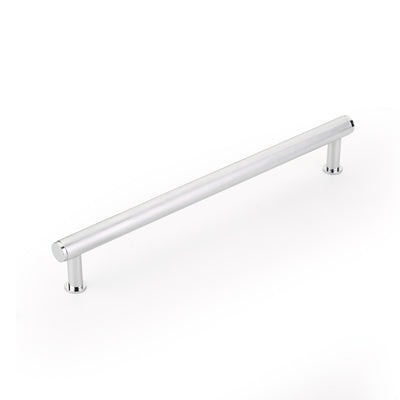 Schaub Pub House Knurled 12" C-C Knurled Appliance Pull in Polished Chrome
