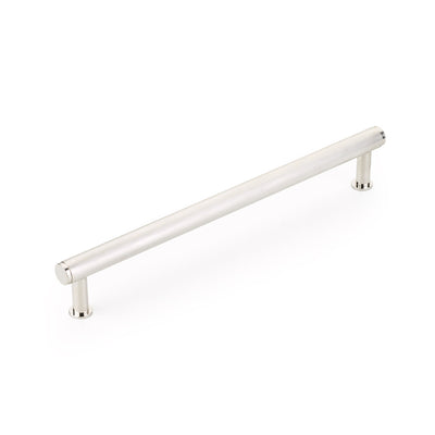 Schaub Pub House Knurled 12" C-C Knurled Appliance Pull in Polished Nickel