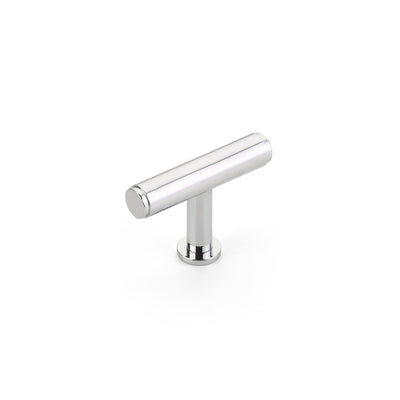 Schaub Pub House Smooth 2" T-Knob in Polished Chrome