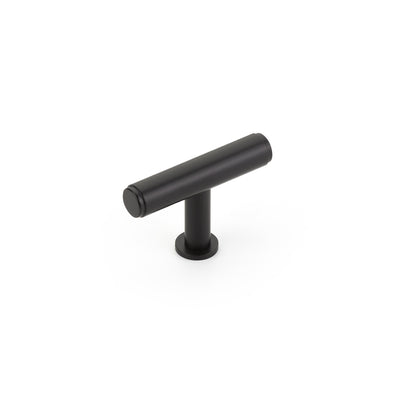 Schaub Pub House Smooth 2" T-Knob in Matte Black