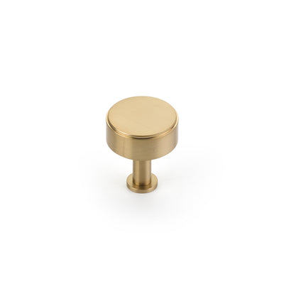 Schaub Pub House Smooth 1-1/4" Knob in Signature Satin Brass