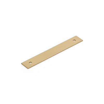 Schaub Pub House Backplates 4" C-C Backplate For Pull in Signature Satin Brass