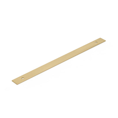 Schaub Pub House Backplates 12" C-C Backplate For Appliance Pull in Signature Satin Brass
