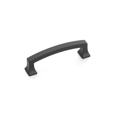 Schaub Menlo Park Arched 3-1/2" C-C Arched Pull in Matte Black