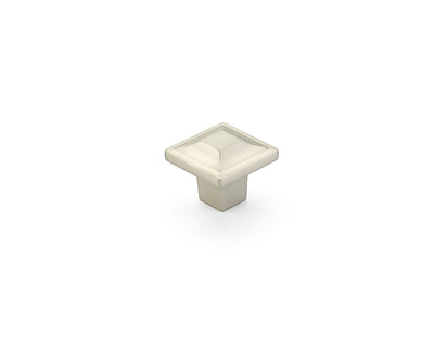 Schaub Menlo Park 1-1/4" Square Knob in Satin Nickel