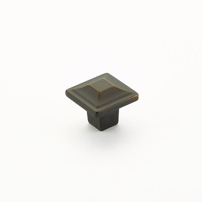 Schaub Menlo Park 1-1/4" Square Knob in Ancient Bronze