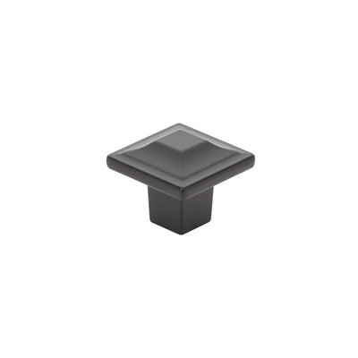 Schaub Menlo Park 1-1/4" Square Knob in Matte Black