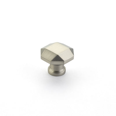 Schaub Menlo Park 1-1/4" Faceted Knob in Satin Nickel