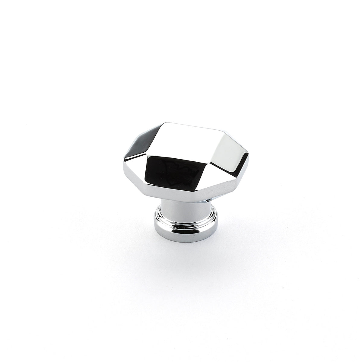Schaub Menlo Park 1-1/4" Faceted Knob in Polished Chrome