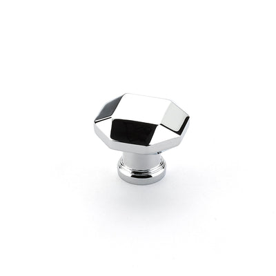 Schaub Menlo Park 1-1/4" Faceted Knob in Polished Chrome