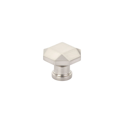 Schaub Menlo Park 1-1/4" Faceted Knob in Brushed Nickel