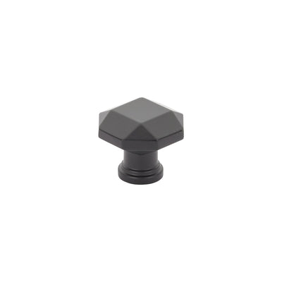 Schaub Menlo Park 1-1/4" Faceted Knob in Matte Black