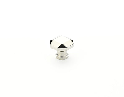 Schaub Menlo Park 1-1/4" Faceted Knob in Polished Nickel