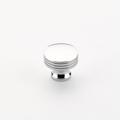 Schaub Menlo Park 1-1/4" Ridged Knob in Polished Chrome
