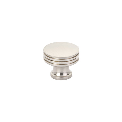 Schaub Menlo Park 1-1/4" Ridged Knob in Brushed Nickel