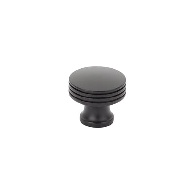 Schaub Menlo Park 1-1/4" Ridged Knob in Matte Black
