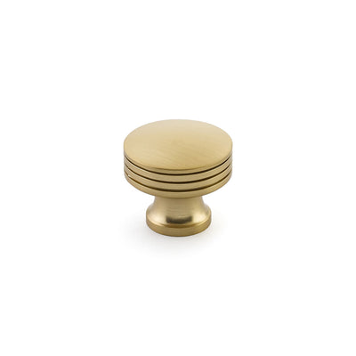Schaub Menlo Park 1-1/4" Ridged Knob in Signature Satin Brass