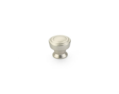 Schaub Menlo Park 1-1/4" Stepped Round Knob in Satin Nickel
