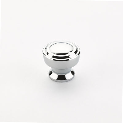 Schaub Menlo Park 1-1/4" Stepped Round Knob in Polished Chrome
