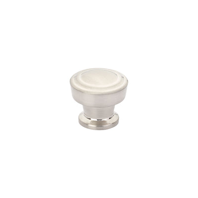 Schaub Menlo Park 1-1/4" Stepped Round Knob in Brushed Nickel