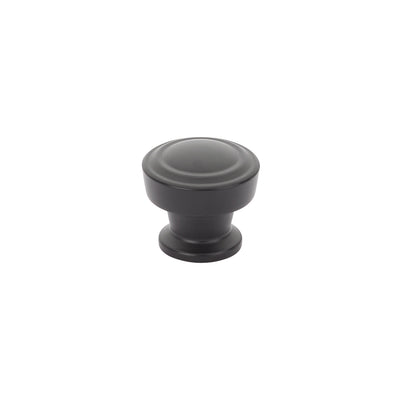 Schaub Menlo Park 1-1/4" Stepped Round Knob in Matte Black