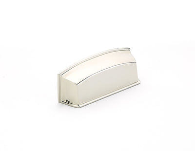 Schaub Menlo Park 3-1/2" C-C Cup Pull in Polished Nickel