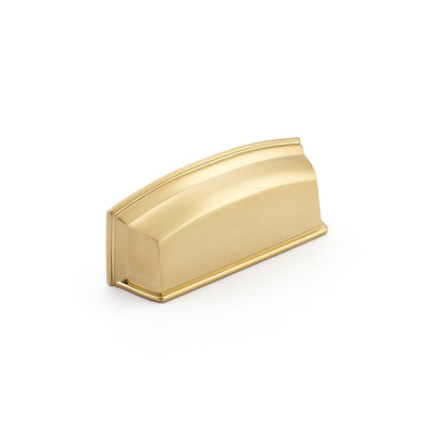 Schaub Menlo Park 3-1/2" C-C Cup Pull in Signature Satin Brass