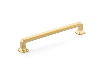 Schaub Menlo Park 6" C-C Pull in Signature Satin Brass