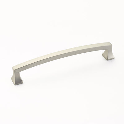 Schaub Menlo Park Arched 6" C-C Arched Pull in Satin Nickel