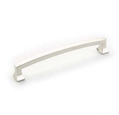 Schaub Menlo Park Arched 6" C-C Arched Pull in Polished Nickel