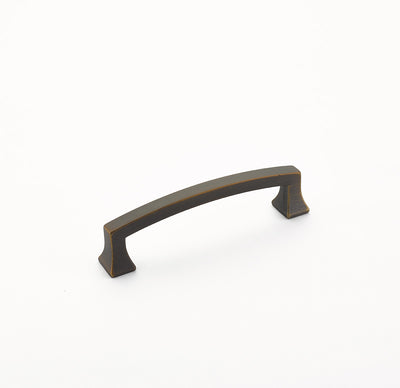 Schaub Menlo Park Arched 4" C-C Arched Pull in Ancient Bronze