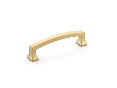 Schaub Menlo Park Arched 4" C-C Arched Pull in Signature Satin Brass