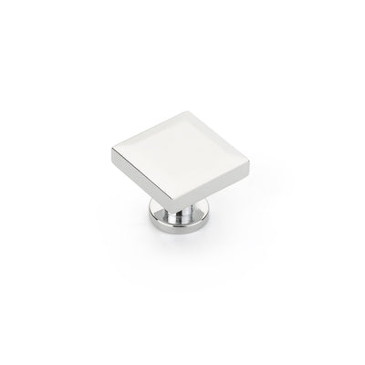 Schaub Heathrow 1-1/4" Square Knob in Polished Chrome