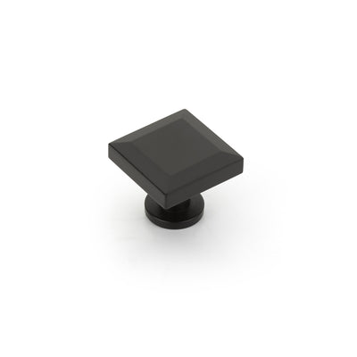 Schaub Heathrow 1-1/4" Square Knob in Matte Black