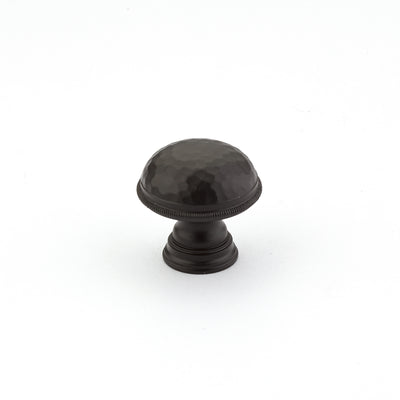 Schaub Atherton 1-1/4" Hammered Knurled Edges Knob in Oil Rubbed Bronze