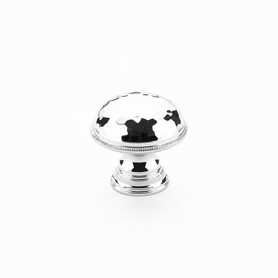 Schaub Atherton 1-1/4" Hammered Knurled Edges Knob in Polished Chrome