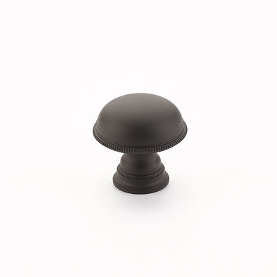 Schaub Atherton 1-1/4" Plain Knurled Edges Knob in Oil Rubbed Bronze