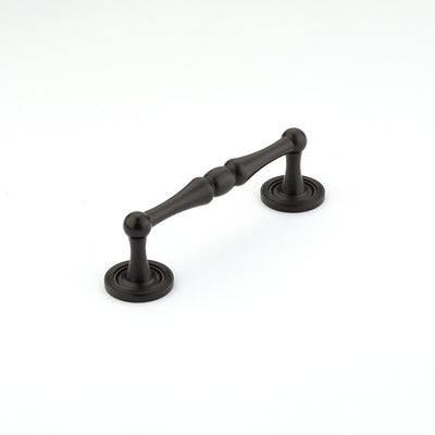 Schaub Atherton 4" C-C Pull, Knurled Footplate in Oil Rubbed Bronze